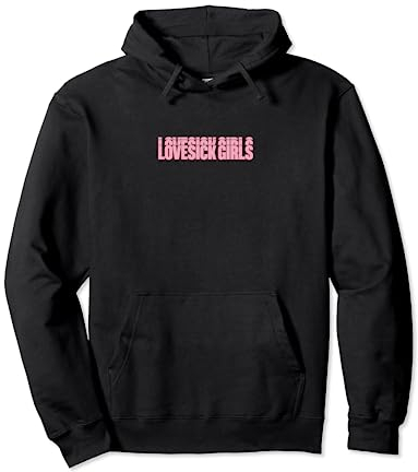 Offizielles BlackPink LoveSick Mädchen, Schwarz Pullover Hoodie