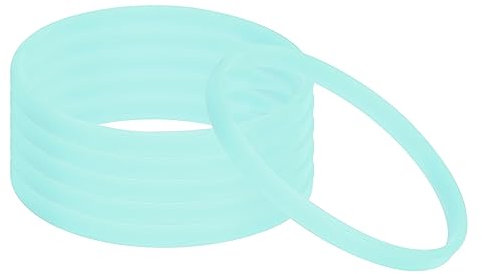 PATIKIL Silikon Armbänder 6 Pack Leuchtende Gummi Armbänder Leer Dehnbare Sportbänder für Sportspiele und Team Bauaktivitäten Grün