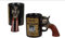 Kaffeebecher XL Keramik Becher mit Revolvergriff und Wanted lustiger Kaffeebecher als Geschenk