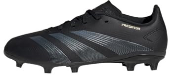 adidas Predator League J Football Boots Firm Ground, Botas de fútbol Unisex Adulto, Core Black/Carbon/Gold Metallic, 36 EU