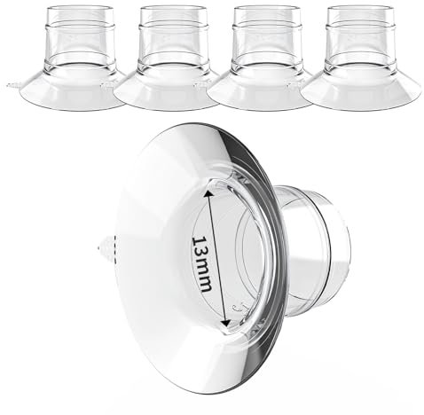 Flanscheinsatz 13mm(4Stück),Kompatibel mit KISSBOBO 1508/1508Pro/1306Plus,Original Ersatz-Milchpumpenzubehör (13mm 4Stück)