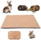 NEO SOLVO Käfigeinlage für Kaninchen und Meerschweinchen mit Abnehmbarer Fleece-Tunneldecke - perfekte Einstreu für Innenkäfige und C&C - saugfähig, wasserdicht - 60 x 50 cm - Pfirsich