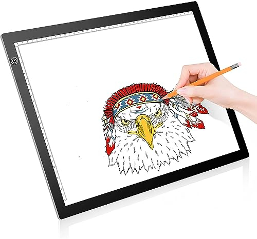 A3 Leuchtplatte für Diamond Painting USB betriebenes Leuchtbrett, 3 Helligkeitsstufen, geeignet zum Nachzeichnen, Diamantkunst, Zeichnen, Skizzieren, Vinylentgitterung