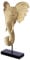 GILDE Deko große Figur Elefant Skulptur XL - Elefantenfigur Dekofigur aus Kunstharz Farbe: Gold Schwarz - Dekoration Wohnzimmer Geschenk Höhe 46 cm
