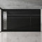 Plato de Ducha Plano Rectangular 90x120x5 cm Acrílico Negro | Instalación a Ras de Suelo | Conexiones DIN | Xetro04