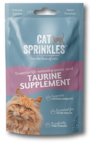 Taurine for Cats Including Dosing Spoon, 4 Months Supply - Natural Amino Acid to Support Longevity, Heart Health, Immune System, Nervous System and Muscle Function