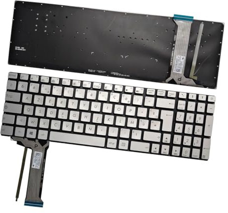 Clavier d'ordinateur Portable Compatible avec ASUS GL552 GL552J GL552JX GL552V GL552VL GL552VX GL552VW-DH71 GL552VW-DH74 G552 G552V G552VW G552VX Disposition française Rétro - éclairage