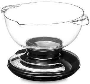 Balance de cuisine mécanique avec récipient doseur de 2 litres – Capacité jusqu'à 5 kg | Balance analogique – Facile à lire et à utiliser | Haute précision pour peser des aliments, des liquides – Pas
