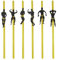 Aomhrek Pailles Jetables Paille de Papier Paille D'or Paille Décorative Pour Fête 18 Pièces (B)