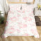 Pink Lips Duvet Cover Set single Size,Princess Pink Bowknot Romantic Floral Bedding Set(No Comforter),Watercolor Bow Valentine Roses Flowers Quilt Cover for Kids,2 Pcs