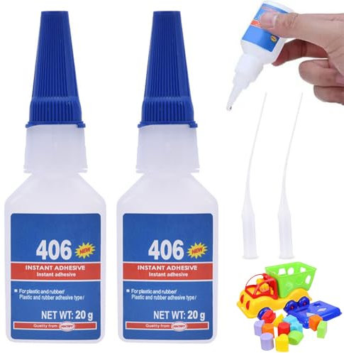 Pegamento Plastico,2pcs Pegamento Instantáneo Extra Fuerte,Superglue para Plástico,Pegamento Fuerte para Plastico,Super Glue,Superglue for Plastic Extra Strong,Adhesivo Viscoso para Plástico