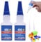 Pegamento Plastico,2pcs Pegamento Instantáneo Extra Fuerte,Superglue para Plástico,Pegamento Fuerte para Plastico,Super Glue,Superglue for Plastic Extra Strong,Adhesivo Viscoso para Plástico