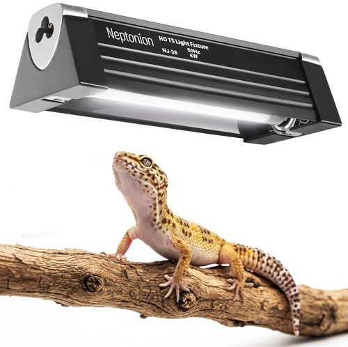 NEPTONION Lampe UVB T5 pour reptile de 16,5 cm avec ampoule UVB 5.0 à haut rendement pour terrariums, reptiles pèlerins, lézards, caméléons, iguanes, dragons barbus, 4 W
