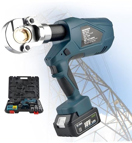 Pince à Sertir Hydraulique Multicouche Électrique Rechargeable avec Écran LED - Outil Plomberie Professionnel pour Sertissage de Cosses Cuivre Aluminium et Tubes Câblage EZ300