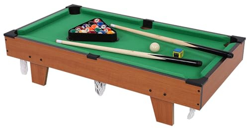 ZJchao Mini-Billardtisch für, Snooker-Billard-Set, Indoor-Sport-Queues, Bälle, Tragbar, Spaß, Eltern-Kind-Interaktion