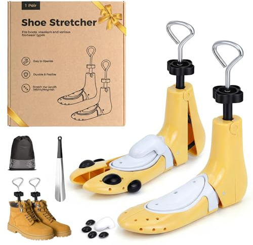 MoeQuliee Schuhspanner Herren Damen – 3-Wege Verstellbar Schuhdehner in Länge Breite Höhe, Schuhweiter für zu Enge Schuhe, Schuhdehner Schuhweiter für Sneaker Stiefel Wanderschuhe