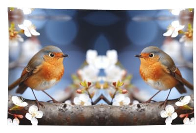 Frühlingsvogel und Blumen Druck Banner Heimdekoration Geburtstag Party Hof Outdoor Dekoration Flagge Multisize