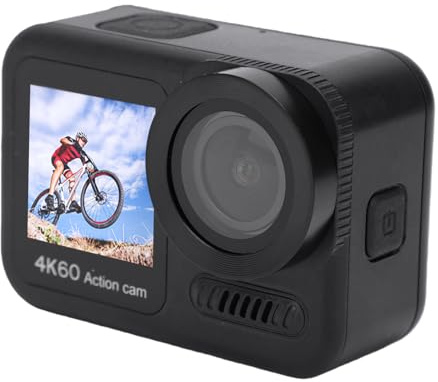 Tonysa Action Camera da 64 MP con Video 4K 60 FPS Obiettivo Grandangolare da 150° Touch Screen da 2,0 Pollici Stabilizzazione Giroscopica a 6 Assi IP68 Impermeabile Memoria da 32 GB per
