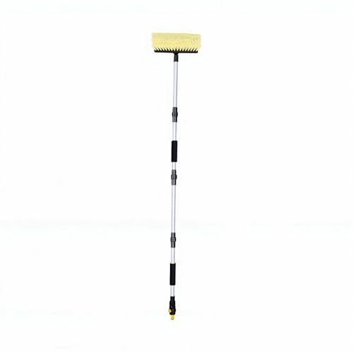 Akozon Brosse de Lavage de Voiture avec Fixation de Tuyau, Brosse de Nettoyage Extensible à 4 Sections de 60 Pouces, Brosses de Nettoyage pour Ponts de Bateaux, Voitures, Garages