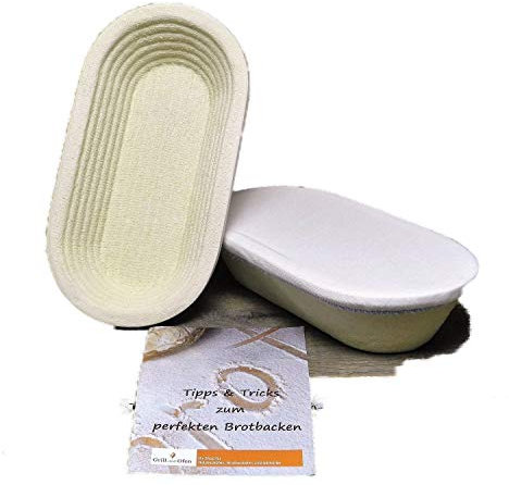 Gärkorb Gärkörbchen Rillenmuster mit Bezug für 1 kg Brote inkl. Info 'perfekt Brotbacken '