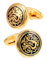 Bishiling Mode Edelstahl Hochzeit Manschettenknöpfe Herren Rund mit Gravur Drachen Rosegold Manschetten Knöpfen