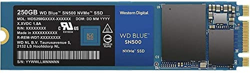 WD Blue SN500 High-Performance NVMe Internal NVMe SSD - 250GB