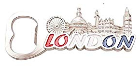 London Heritage Glass Beer Bottle Opener Fridge Magnet Novelty Heavy Duty Made of Metal for Home, Bar, Club, Restaurant