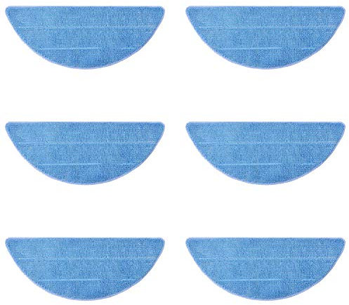 MIRTUX Kit de 6 serpillères pour Conga Excellence 990. Pack de chiffons lavables pour aspirateur robot cecotec Conga. Pièces de rechange et accessoires.