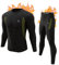 CL convallaria Thermounterwäsche Herren Funktionsunterwäsche Skiunterwäsche Atmungsaktiv Innenfleece Thermo Unterwäsche Set Weich Thermounterhemd Thermounterhose für Männer, Schwarz