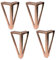 6 /15cm Replacement Furniture Legs,4 pcs Triangle Sofa Feet Furniture Feet,Iron DIY Table Legs Cabinet Feet,for Chairs,Cabinet Legs,Sofa Couch Shelf Ottoman Metal Legs(Rose gold)