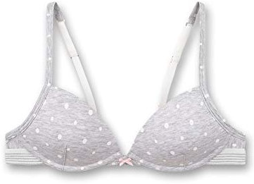 Sanetta Mädchen Soft Cup Grau Geformter BH, Hellgrau Melange, 65A EU