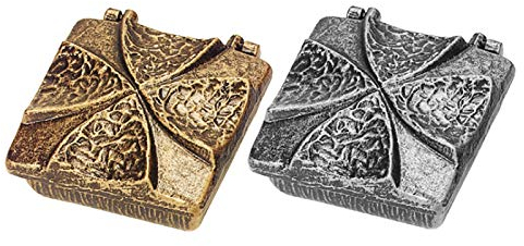 Henecka -Grabschmuck- Weihwasserbecken -Glaube- wählbar in Bronze pat. & Aluminium pat.; mit oder ohne Sockel; inklusive Friedhofsbürste (Weihwasserbecken Bronze pat.)