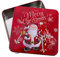 TOYANDONA Keksdose Plätzchendosen Weihnachtsmann Geschenkbox Weihnachten blechdose mit Deckel Tin Quadratische Box Metallbox Vorratsdose Metall Box Storage Aufbewahrungsbox 19,6 cm