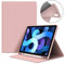VAGHVEO Funda para iPad Air 11 Pulgadas M3 2025/ M2 2024 con Portalápiz, iPad Air 10,9 2022/2020 (Air 5ª/4ª Generación) Carcasa de Libro Protectora Case Cover, Suave TPU Parte Trasera Cubierta, Rosa