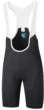 SHIMANO Kodama Trägerhosen | Bib Shorts Leggings | Größe L | Schwarze Radfahrhose Herren | Fahrradhose Herren | Radsport-Zubehör | Radsport-Trägerhosen | Black Cycling Bib Schort