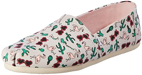 TOMS Damen Alpargata Print Flache Slipper, Grau Flamingo, 41