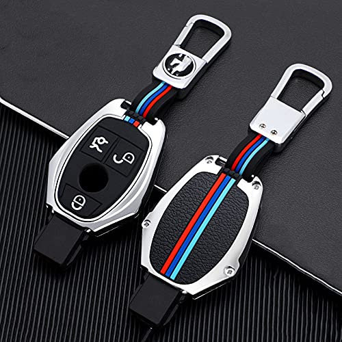 YJADHU Clé de Voiture Housse Porte-clés Porte-clés Porte-clés, adapté pour Mercedes Benz ABCs Classe AMG GLA CLA GLC W176 W221 W204 W205,7
