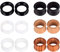 Longbeauty 12er Set Holz Silikon Flesh Tunnel Plugs Set Ohr Piercing Schmuck Mix Set 14mm