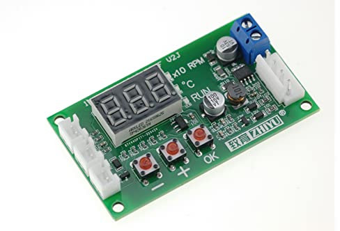 FamilyMall Lüftertemperaturregler Regler 4-Draht PWM Treibermodul DC 12-48V 5A für EBM EC PC Lüfteralarm