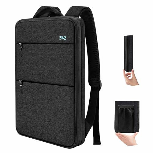 ZINZ Slim & Expandable Laptop Backpack 15 15.6 16 Inch Sleeve, Spill-Resistant Notebooks Bag Case for Most 14-16 Inch MacBooks Surface-Books Dell HP Lenovo Asus Computers,B04K01