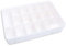 Craftelier - Aufbewahrungsbox mit 17 Fächern für Scrapbooking-Materialien | Transparent und Weiß - Maße 26,5 x 17,8 x 4,2 cm