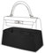 DGAZ Handtasche Tasche Organizer, Seide Innentasche für Kelly Pochette/Mini/20/25/28/32/35/40, Seidige Berührung Taschenorganizer Shaper Einsatz (Schwarz, KL40)