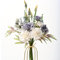 GDSSG Fake Artificial Flowers Arrangements,Like Real Silk Flowers Bouquets Centerpieces for Table Faux White Blue Dahlia Home Decor