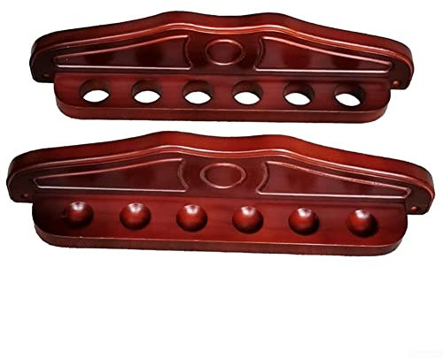 Lot de 2 supports de queue de billard en bois pour 6 queues de billard - Support mural pour barres de billard