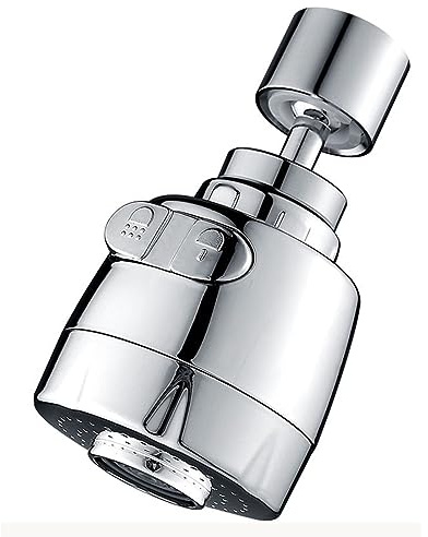 360 Grad Wasserhahn Verlängerung 9cm,WasserhahnAufsatz Küche mit 2 Modi,Drehbarer Wasserhahn Aufsatz,Perlatoren für Wasserhähne,Wassersparer für Wasserhahnr (9cm, 2 Modi)