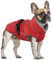 PUMYPOREITY Hundemantel Winter, wasserdichte Welpen Warme Jacke Weste Reflektierende Hundejacke Fleece Gefüttert Wintermantel mit Fleecekragen Winter Hundekleidung(Rot, S)
