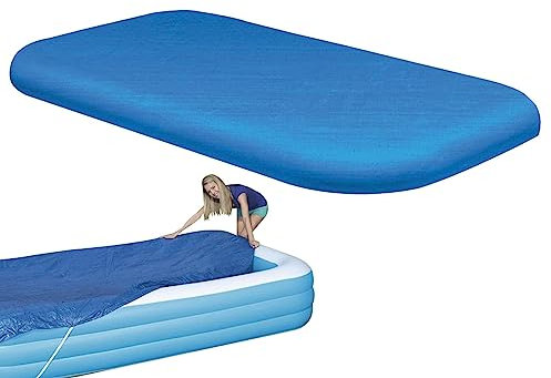 GIMOCOOL 10 x 6 FT Rectangular Pool Cover for Inflatable Pool | Waterproof Pool Protector | Swimming Pool Cover | Paddling Pool Cover Rectangular | Outdoor Garden Dustproof Pool Protector