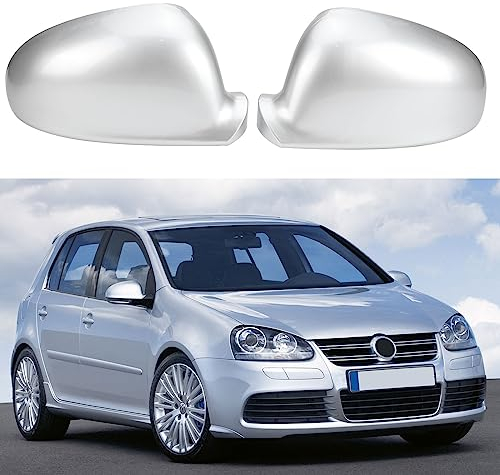 1 Paar Spiegelabdeckungen Ersatz für VW Golf MK5 Mk6 Plus/EOS/Jetta MK5/Passat B5.5 B6/Sharan, Auto Spiegelkappen Außenspiegel Außenspiegelkappe Rückspiegelkappe Ersatz für Skoda Superb B5 (Silber)