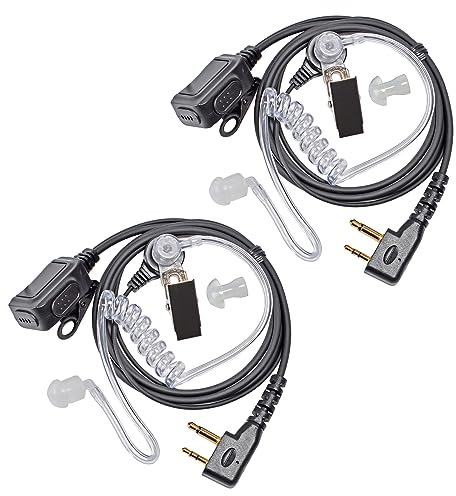 HYSHIKRA Transparente Kopfhörer Headset Kompatibel mit Midland G7 pro G8 G9 pro M24 M24 Plus M48 M99 G6 XT G7 XTR | Security Softair (2, transparentes Rohr)