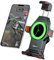 Bike It Premium Aluminum Motorcycle Wireless Charger 15W Fast Charge With Vibration Dampener & High-Speed Secure Lock One-Push Auto-Lock Metal Cell Phone Holder for 4.0''-7.0'' Cellphone